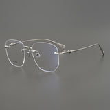 CHH Chrome Hearts Glasses Ultra Light Titanium Frameless Wide Myopia Glasses Frame
