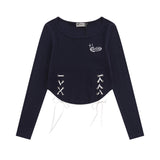Women Long Sleeve T-Shirt Long Sleeve T-shirt Women's Spring and Autumn Lettered Casual Street