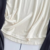 Women T-Shirt Long Sleeve T-shirt Female Contrast Color Slim Fit Autumn Winter Coat
