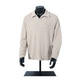 Unisex long-sleeved shirt autumstripes jacquard polo shirt