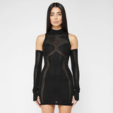 Women Desses round Neck Sweaters Dress