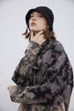 Unisex Jacket Fall Paisley Washed Jacket Women's Clothing