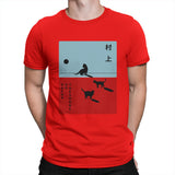Cat Cute Animal Crewneck TShirts Haruki Murakami Kafka