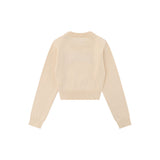 Women Sweater Embroidery Short Sweater Women's Casual round Neck Sweater