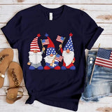 Women's Independence Day T Shirt round Neck Short Sleeve T-shirt