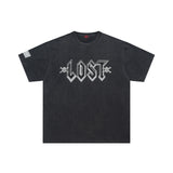 Lost Intricacy T-Shirt Skull Wash Casual Short Sleeve T-Shirt