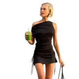 Woman Dresses Women's Spring Shoulder Stitching Short Dress