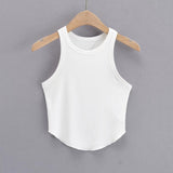 Women T-Shirt Summer round Neck Slim Thread Vest