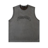 Men T Shirt Vintage Vest Men's Fashion Brand American Retro Hip Hop