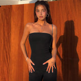 Women Jumpsuit Spring/Summer Fashion Graceful Tube Top Jumpsuit