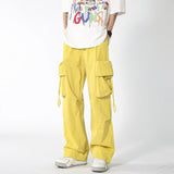 Men Sweatpants Retro High Street Fashion Brand Loose Wide Leg Straight Casual Pants