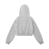 Women Hoodie Cropped Hoodie Girls Spring and Autumn Loose Cardigan Coat
