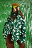 Unisex Jacket Autumn Distressed Small Flower Jacket Jacket