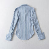 Women T-Shirt Shirt Curved Cardigan Long Sleeve Top