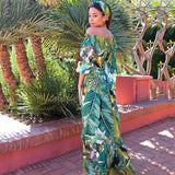 Jungle Print Maxi Dress Women's Dress Print
