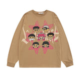 Men Long Sleeve Shirt Long Sleeve Bottoming T-shirt Men's and Women's Loose Top Autumn