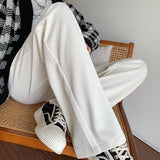 Palazzo Pants Maillard Wide-Leg Pants Women's Autumn and Winter Leisure Loose Straight Corduroy Chenille Pants