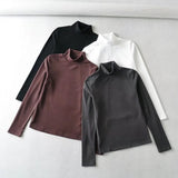 Women T-Shirt Bottoming Shirt Women's Spring Long-Sleeved T-shirt Top