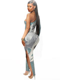 Women Dresses Autumn Fashion Sleeve Sexy Sheath Print Dress Women