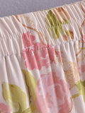 Women Skirt Spring and Autumn Elastic Printed Skirt