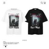 American vintage street T-shirt men's loose spring and summer half-sleeved shirt