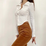 Women T-Shirt Cardigan Spring and Summer Women's Clothing T-shirt Long Sleeve Top