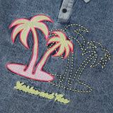Men Denim Jacket Men's Spring and Autumn Denim Polo Shirt Top