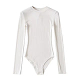 Women T-shirt Spring Slim-Fit Base Bodysuit Women round Neck