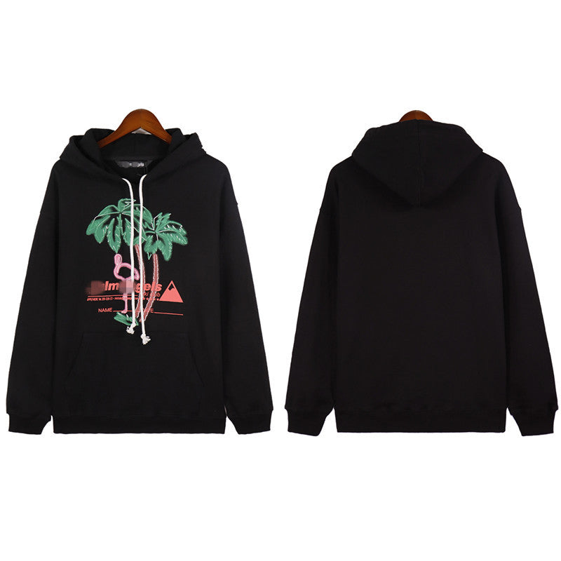 Palm Angle Hoodie Palm Angels Coconut Print Hoodie Sweater for Men and Women