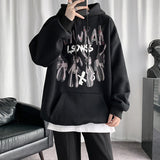 Men Hoodie Rabbit Printed Casual Hooded Sweater Men's Spring and Autumn Loose