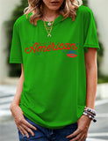Women's Independence Day T Shirt Printed Short-Sleeved T-shirt