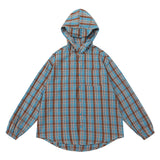 Men Long Sleeved T Shirt Hooded Plaid Shirt Men Spring Autumn Outdoor Sports and Casual Loose Long Sleeve
