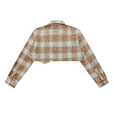 Women Long Sleeve Shirt Women's Short Long Sleeve Shirt Autumn Washed and Worn Casual