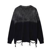 Unisex long-sleeved shirt washed and dyed
