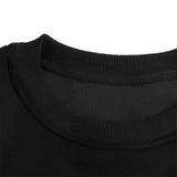 Men Hoodie Flocking Embroidered Kitten round Neck Sweater