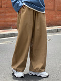 Men Sweatpants Retro Ankle-Tied Straight Men's Loose Wide-Leg Pants