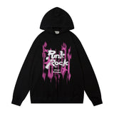 Men Hoodie Graffiti Letter Hooded Sweater Men's Hip Hop Loose Leisure Pullover Hoodie Spring and Autumn