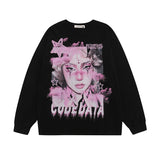 Men Long Sleeve Shirt Vintage Floral Print Long Sleeves Bottoming T-shirt Men and Women Loose
