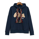 Palm Angle Hoodie Wholesale Cross-Border Fashion Brand Palm Angels Tassel Streamer Broken Bear Embroidery Velvet Hoodie Sweater Men's and Women's Coats