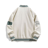 Varsity Jacket Vintage Autumn Embroidery Baseball Uniform Casual Suede Jacket Men's Jacket