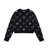 Women Sweater Crew Neck Sweater for Girls Autumn Leisure Short Knitted