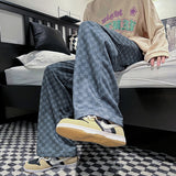 Men Sweatpants Checkered Pants Men's Spring Fashion Brand Casual Trousers