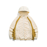 Unisex Sweatshirt Fall Color-Blocking Contrast Color Shell Jacket