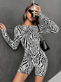 Women Jumpsuit Fall Fashion Women's Wear Slim-Fit Sheath Long-Sleeved Jumpsuit