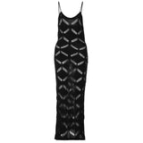 Women Halter Tops Summer Backless Hollow Wool Sling Dress