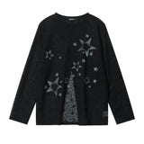 Women Long Sleeve T-Shirt Printed Long Sleeve T-shirt Loose and Lazy Style Top