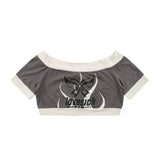 Women T-shirt Short T-shirt Girls Summer Short Sleeve Exposed Navel