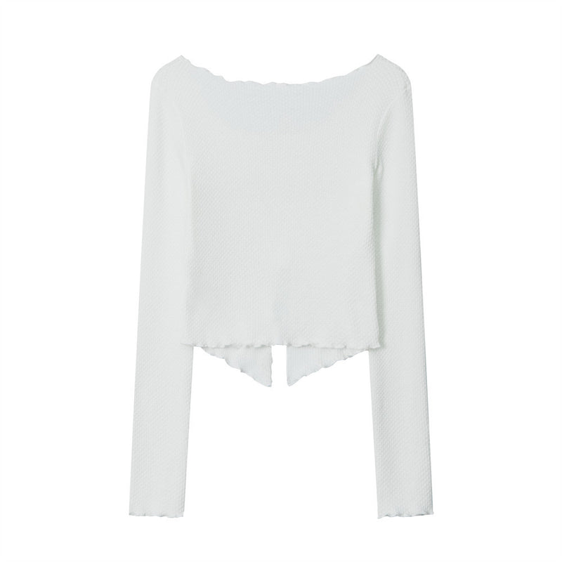 Women Long Sleeve T-Shirt Long Sleeve T-shirt Women's Fall Slim Fit Design Short Top
