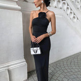 Women Desses Elegant Pure Desire Wind Hip Spaghetti Straps Dress