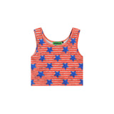 Women's Vest Printed Striped Short Style Summer Sleeveless